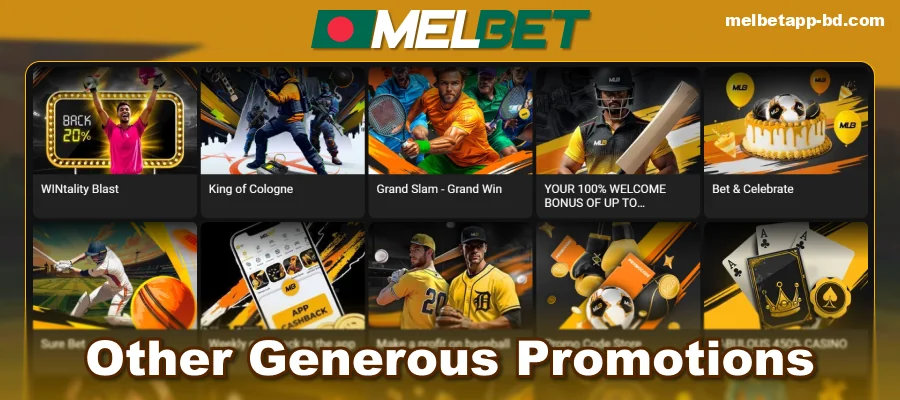 List of Bonuses for Bangladeshi Melbet Users