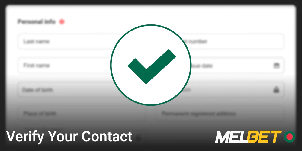 Verify your account on the Melbet website