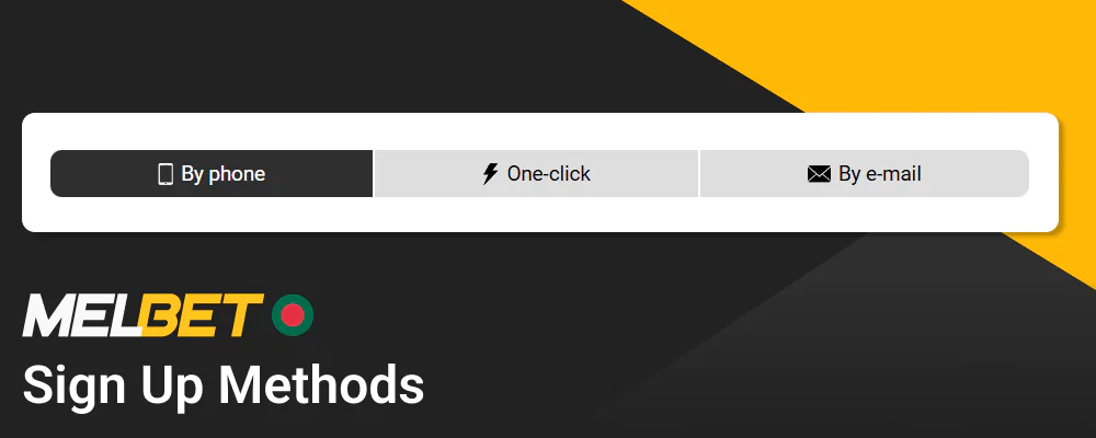 There are several ways to sign up with Melbet